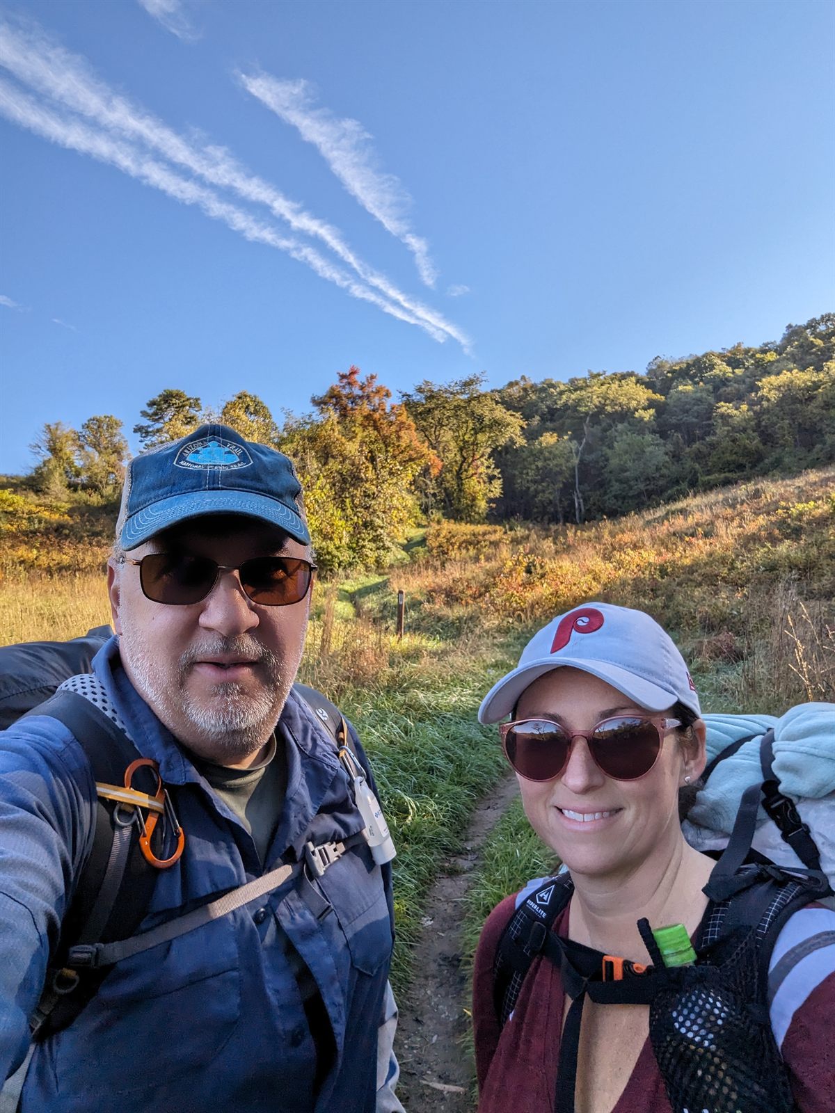 Mike and his cousin Michele on the Appalachian Trail
