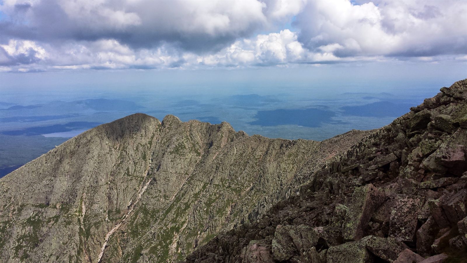 The Knife's Edge ridgeline on Mount Katahdin, Maine, 2013