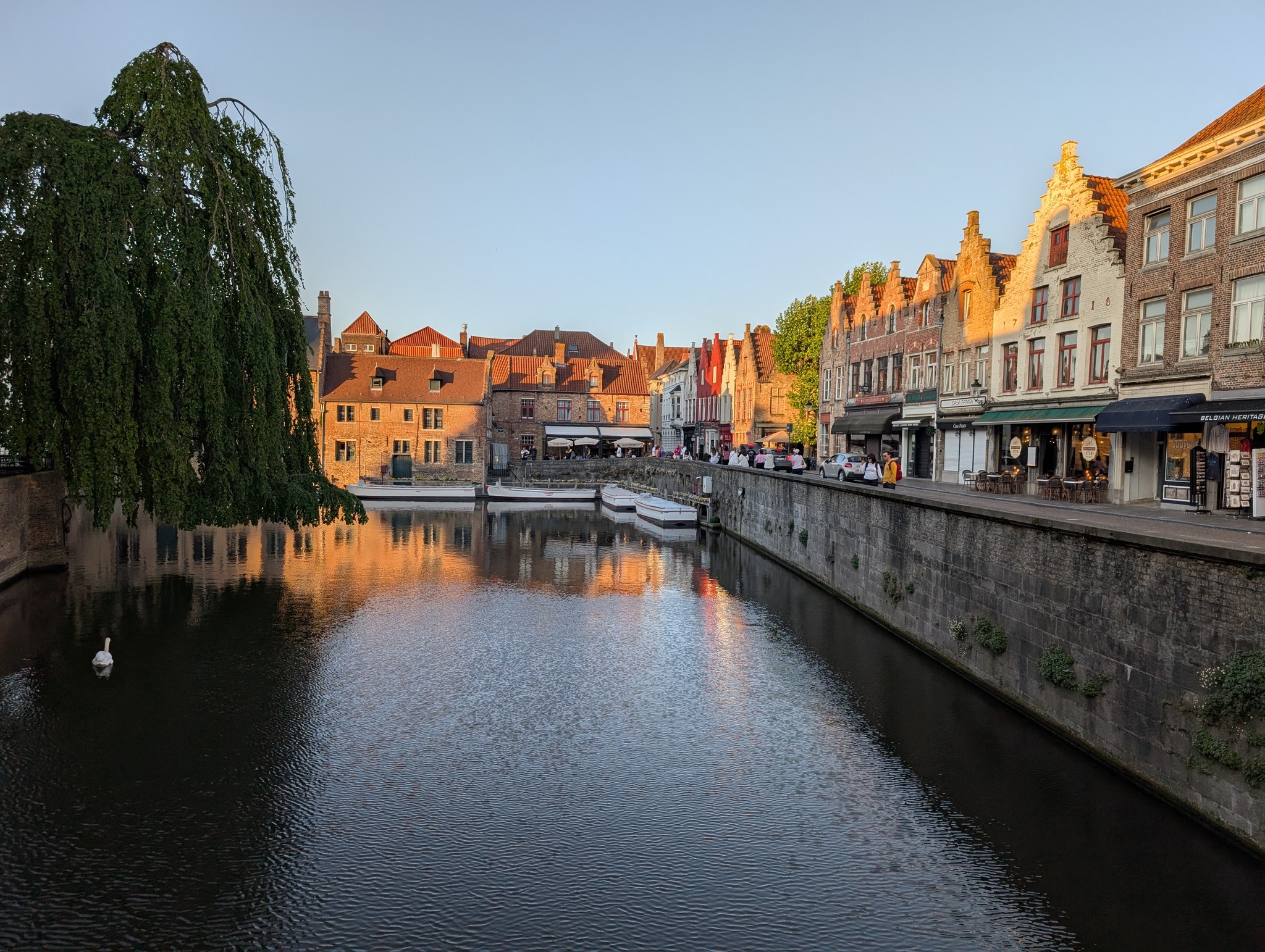 Bruges sunset canal