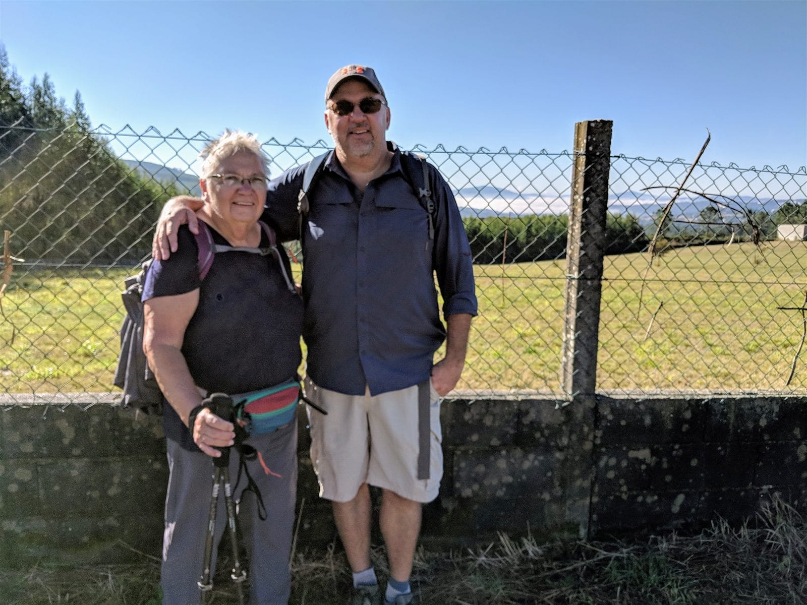 Mike and his mom together on the Camino