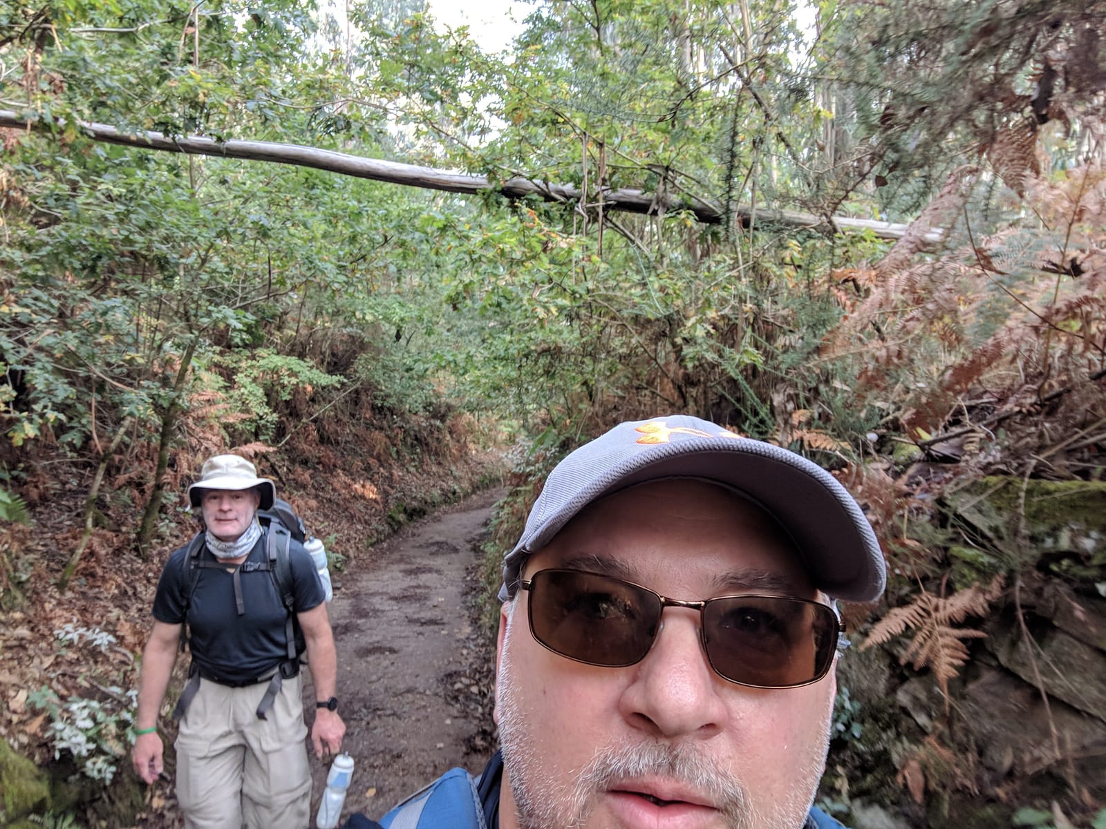 Selfie with Doug on a wooded path