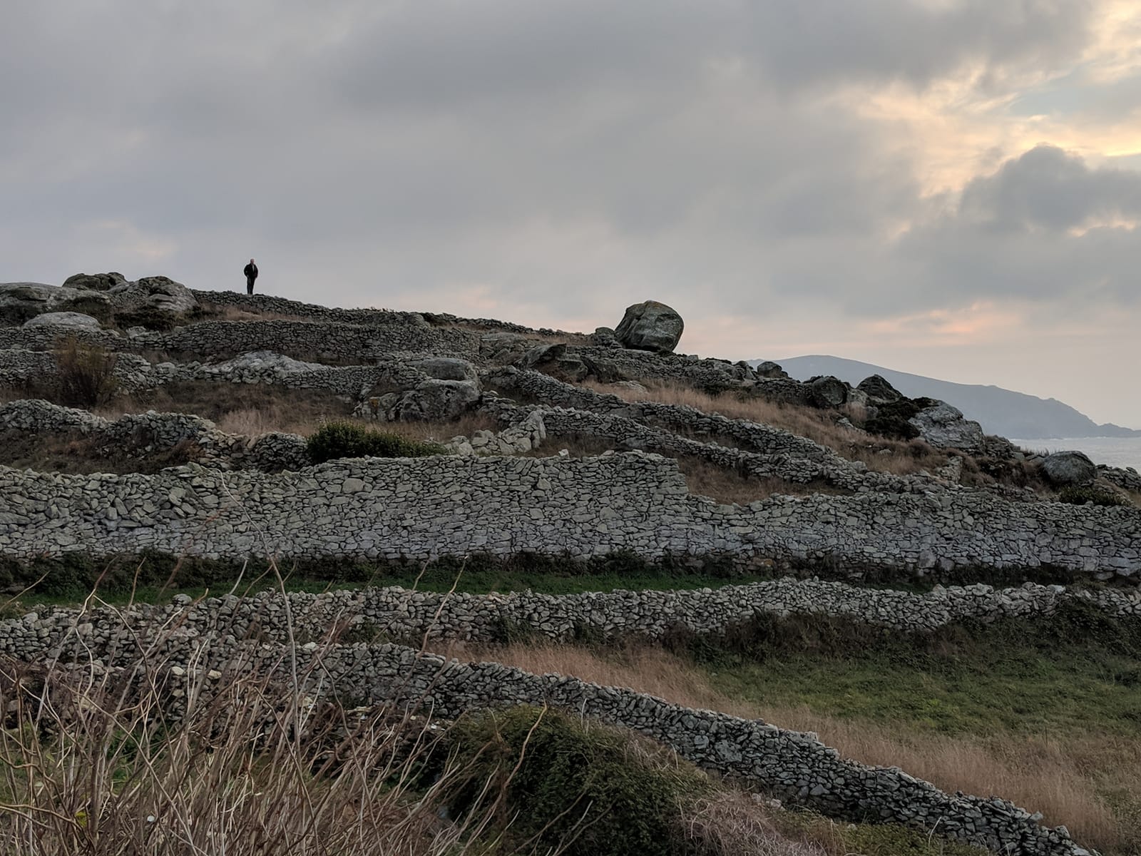 Coastal dry-stone-walled terraces above Muxía