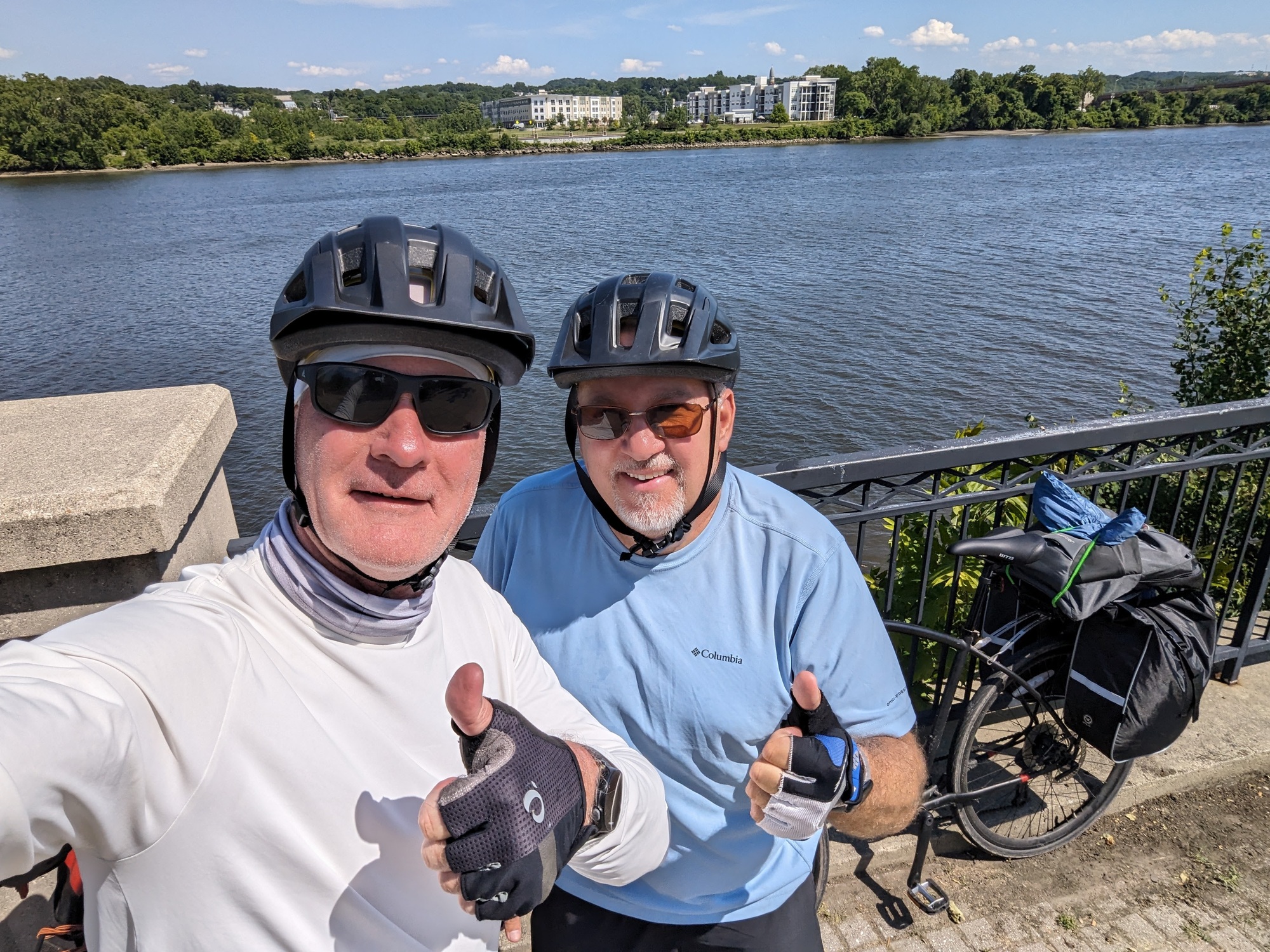 Mike and Doug at the Hudson River in Albany