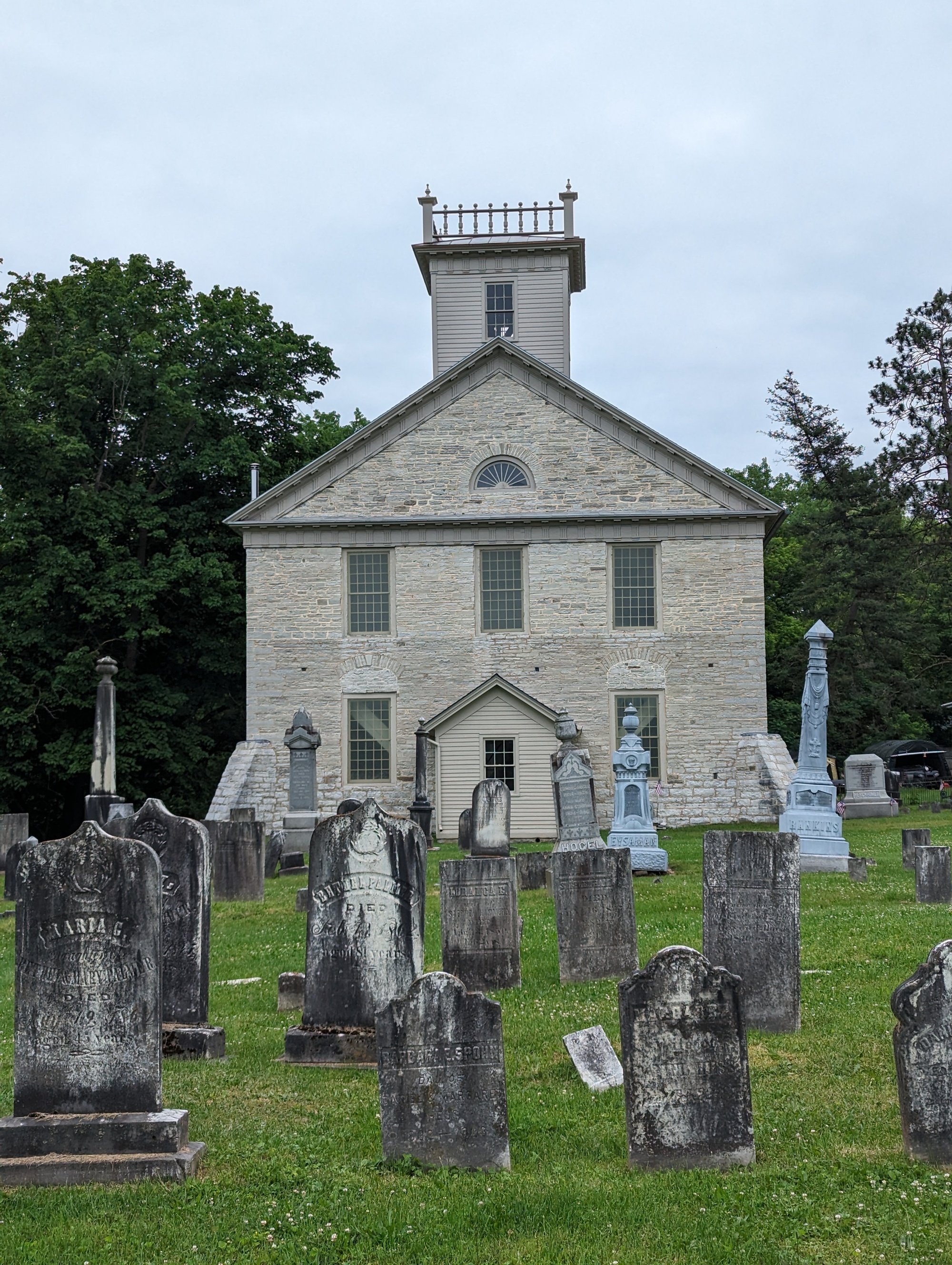 Cemetery and church along the path