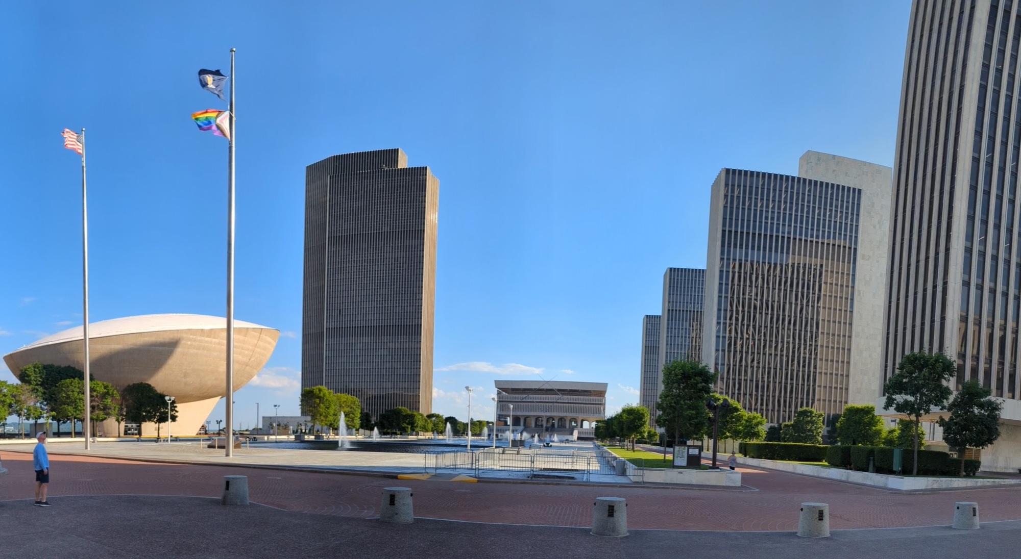 Cool area and buildings including the bean building
