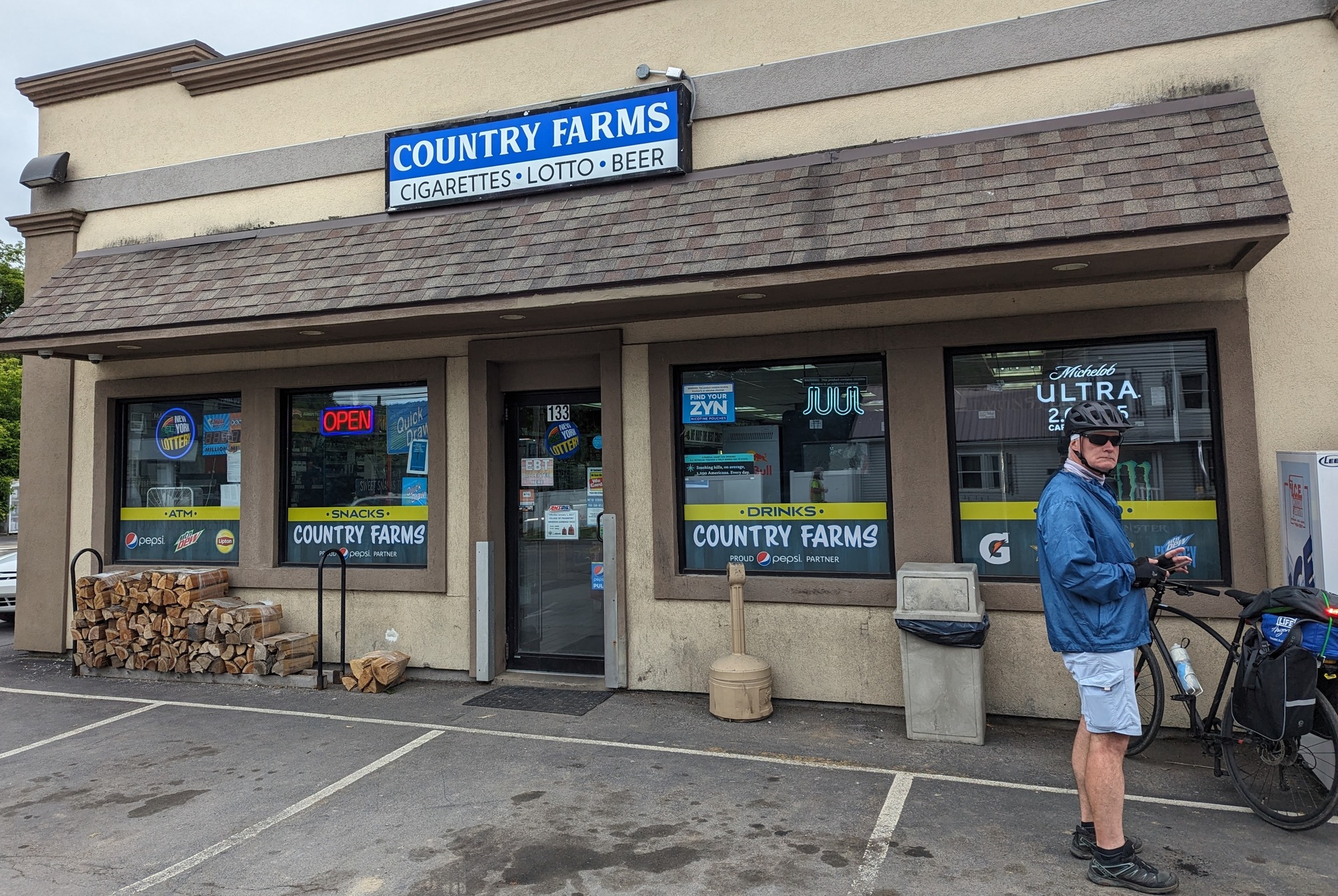 Doug contemplating taking up smoking or maybe wondering what chocolate Mike will buy