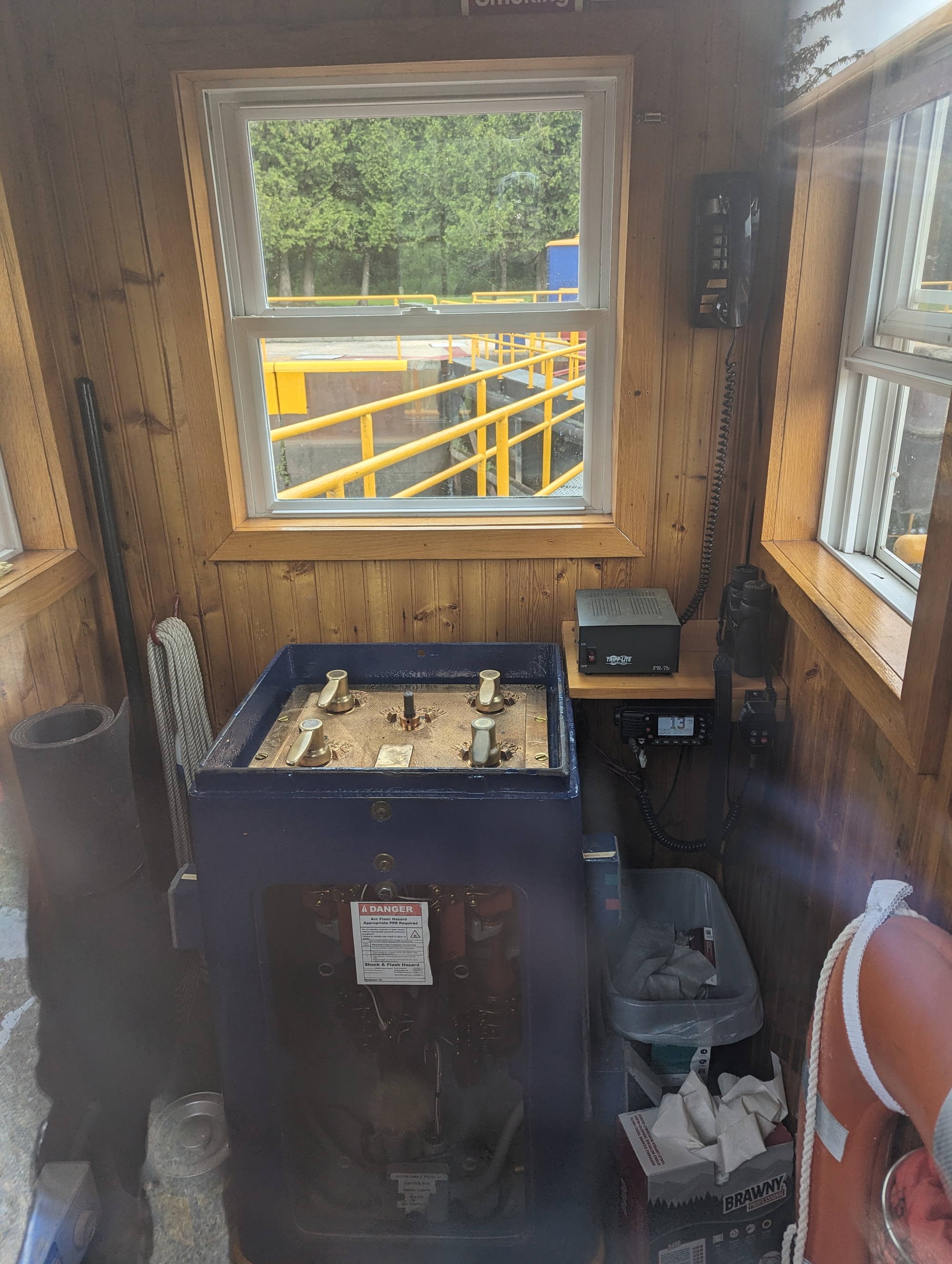 The very basic lock controls — opening or closing upstream or downstream lock doors