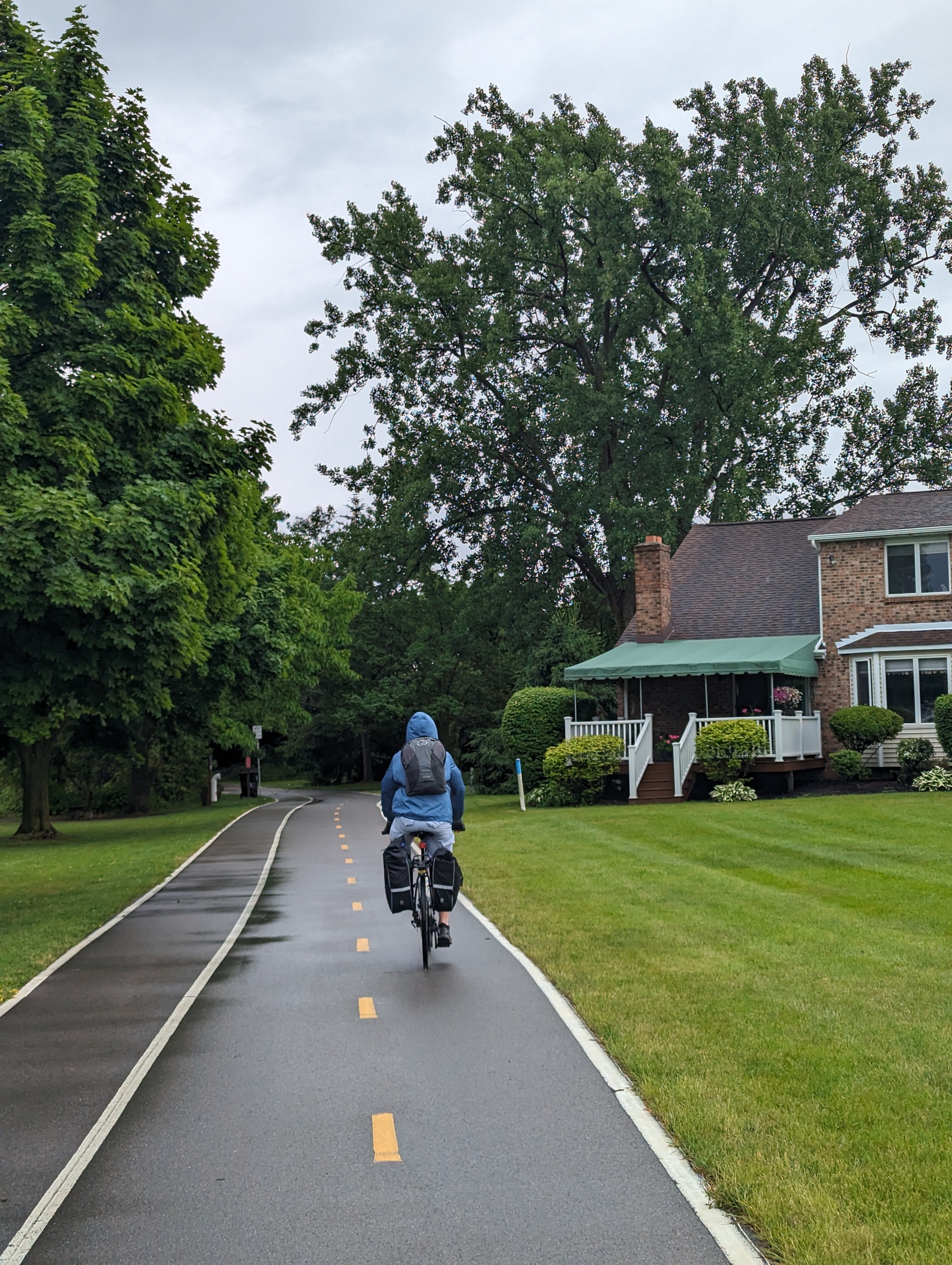 Doug in his rain gear, prepared for the worst