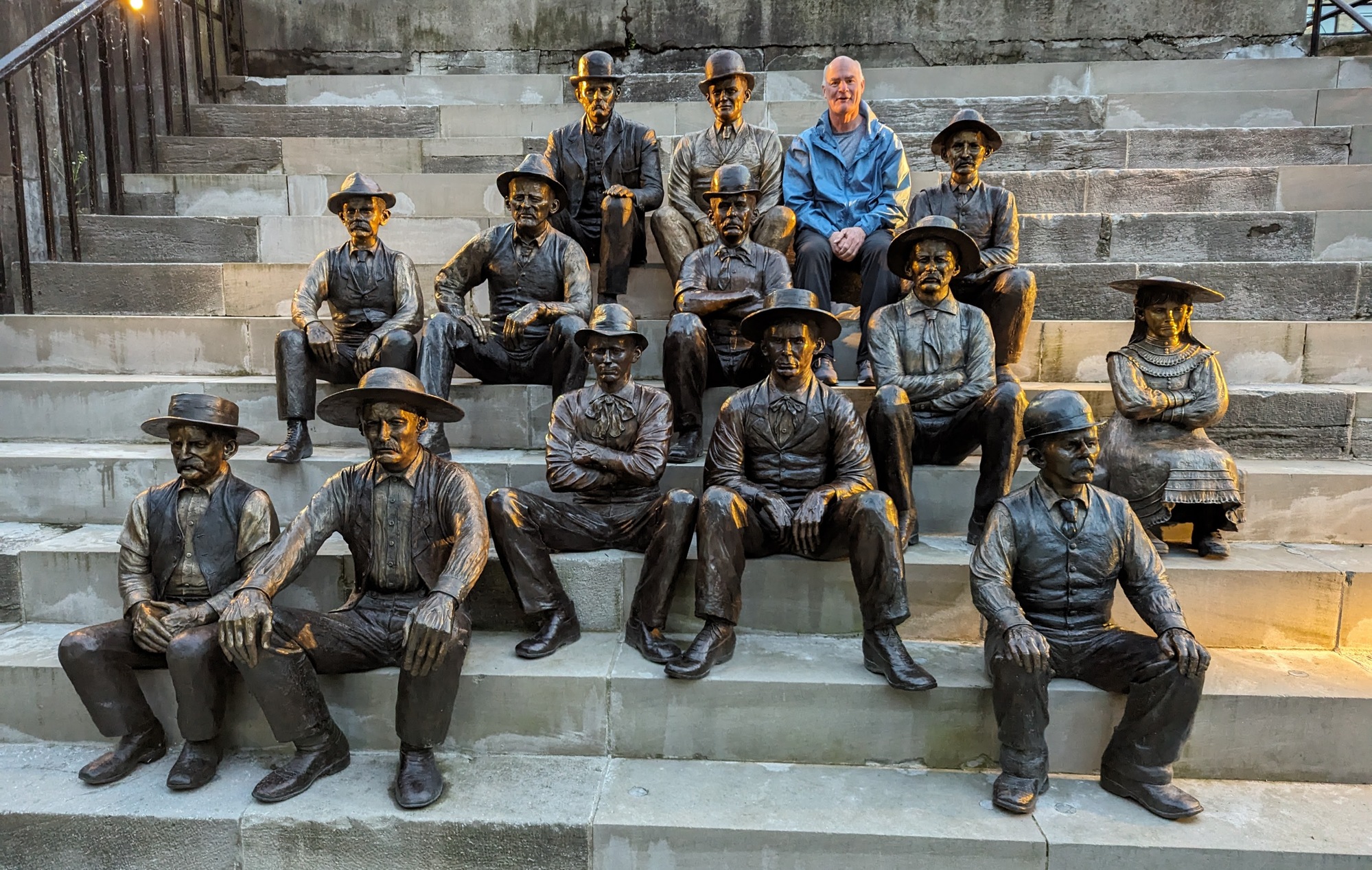 Doug with the locals in Lockport