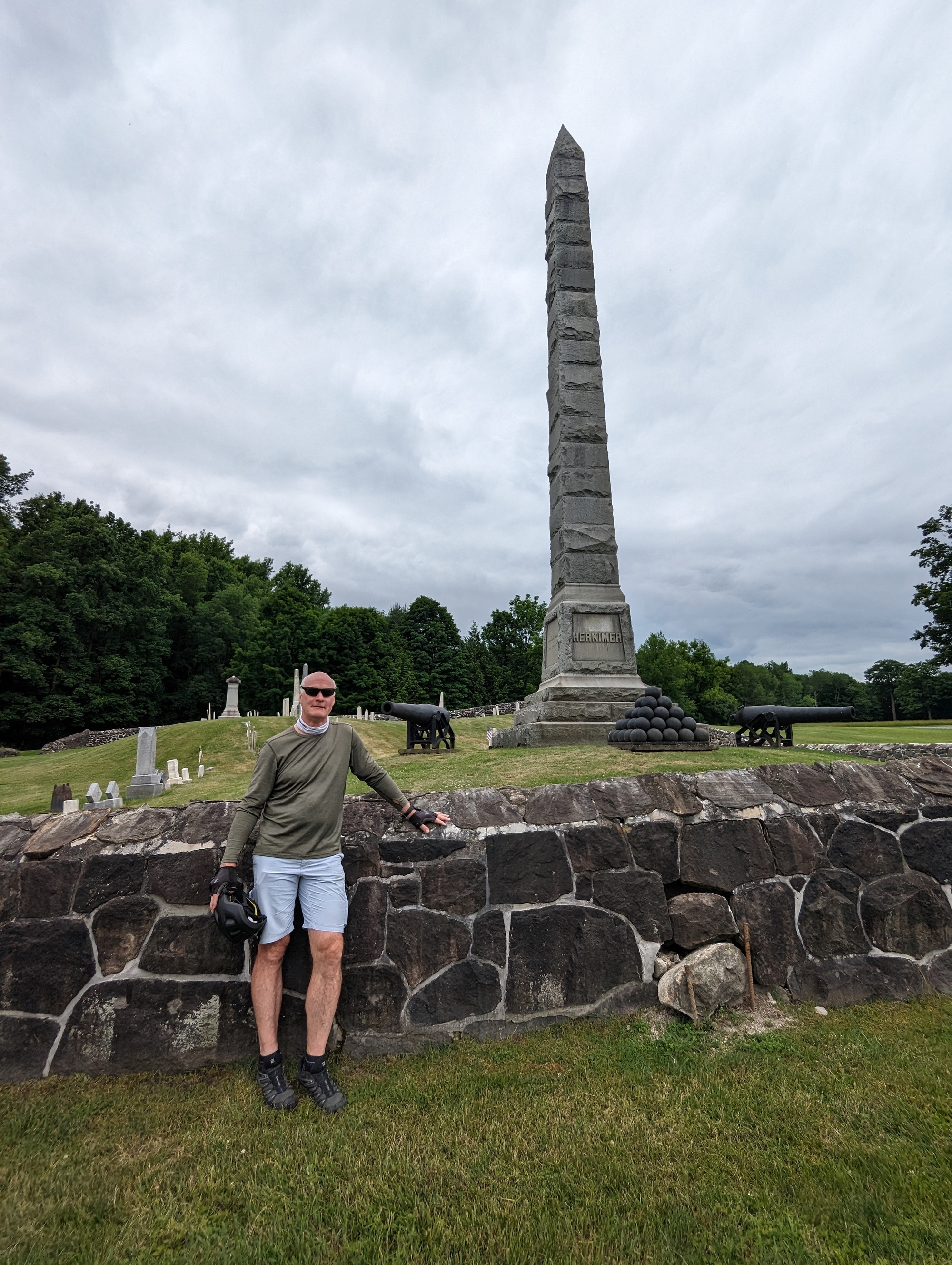 Doug on the edge of the cemetery