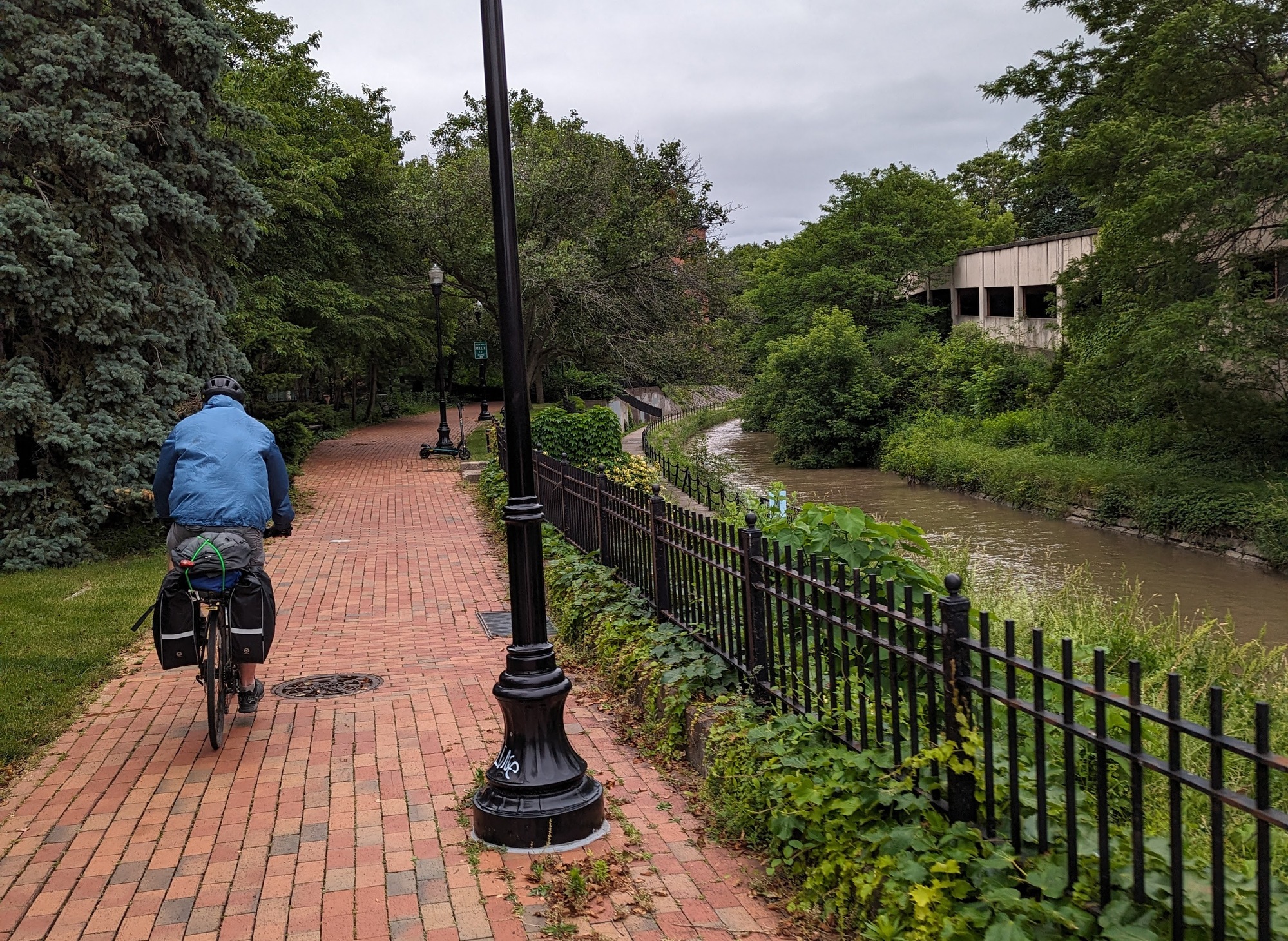 Doug riding adjacent to the old Erie Canal in Syracuse