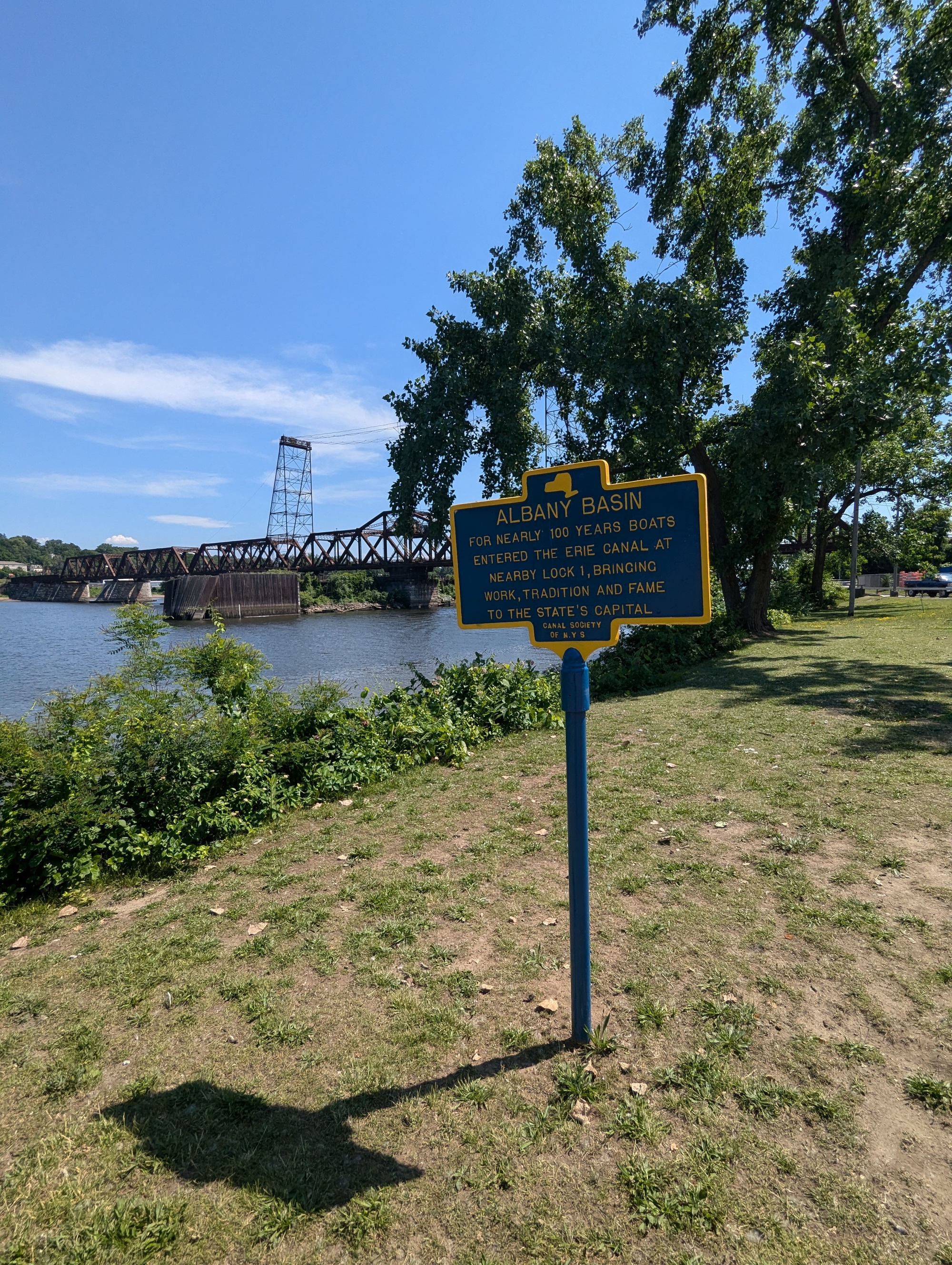 Approaching Albany along the Hudson River