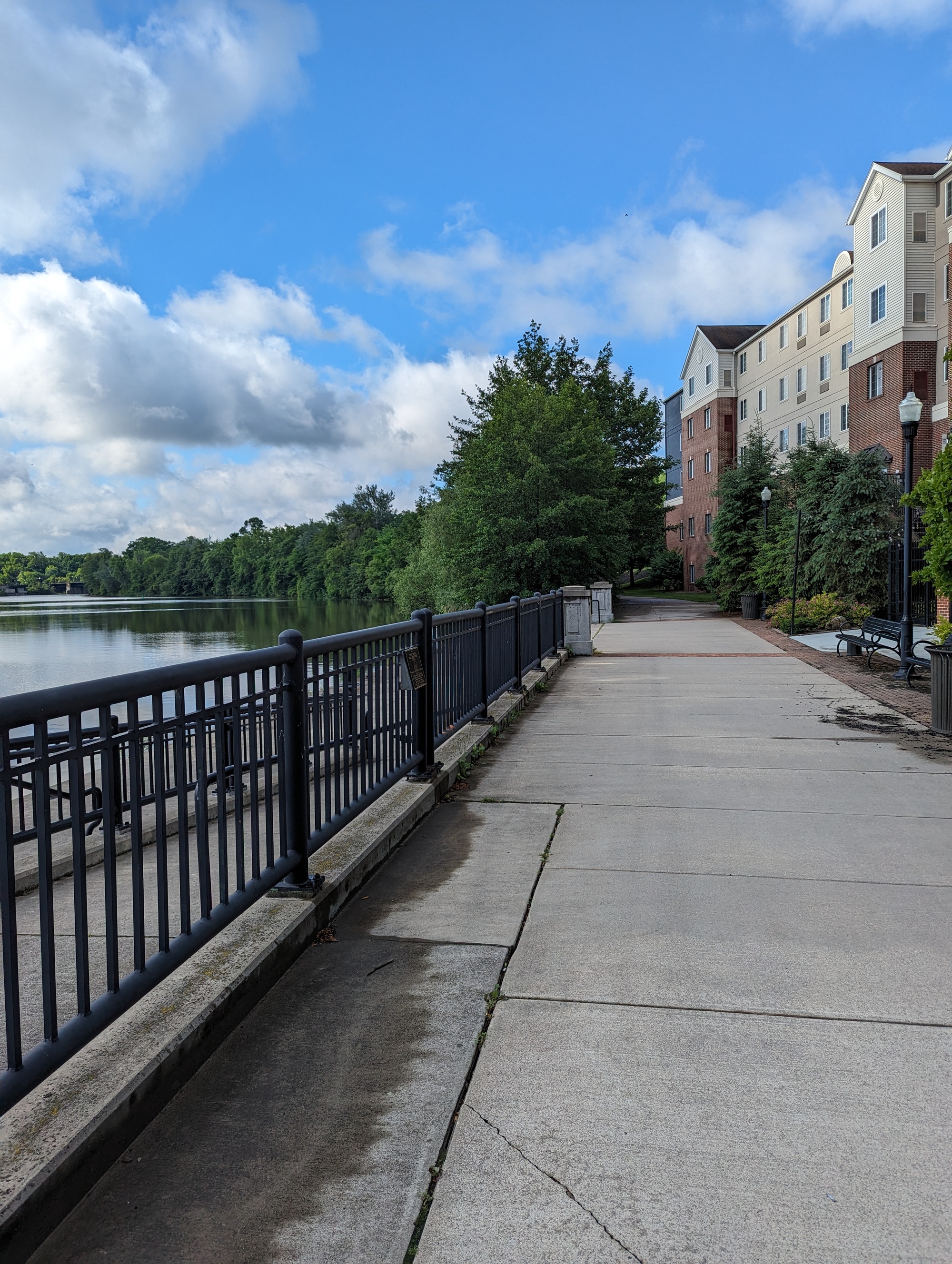 The path from our hotel in Rochester