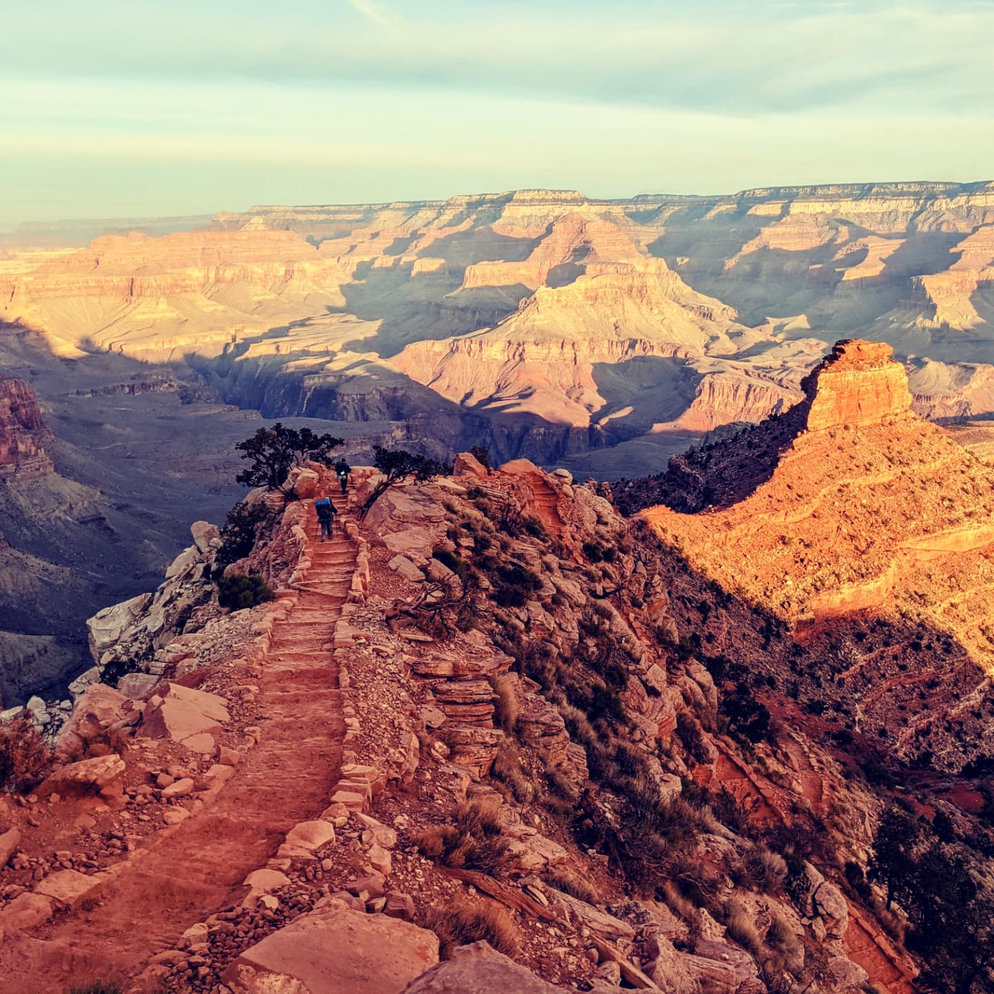 Grand Canyon trail at dawn