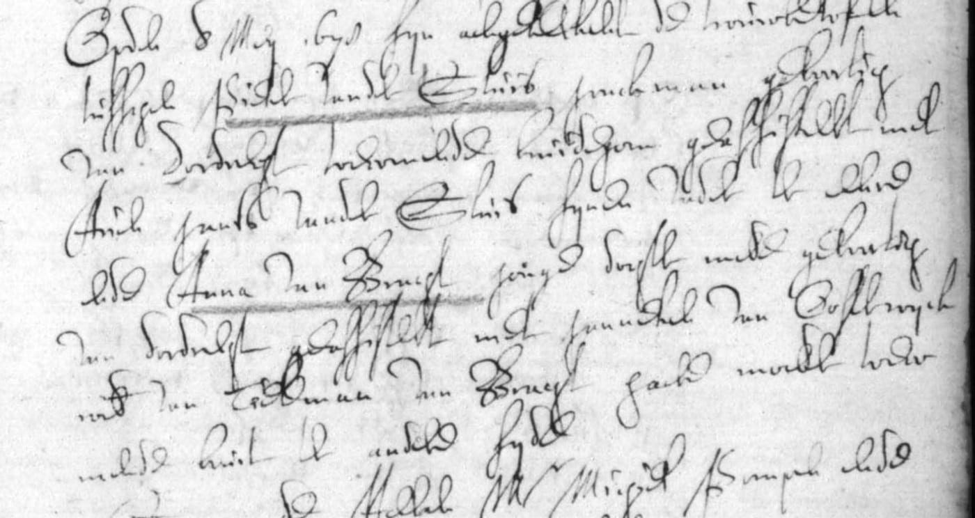 A register entry from May 1678 in cramped handwriting, with the names Pieter vander Sluijs and Anna van Bracht underlined