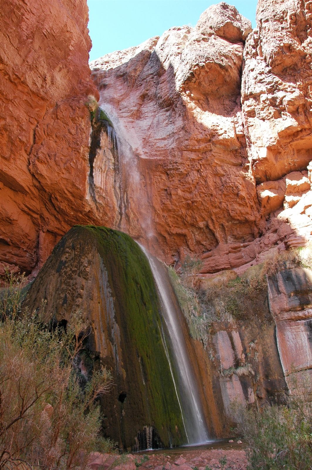 Ribbon Falls along the North Kaibab Trail in the Grand Canyon
