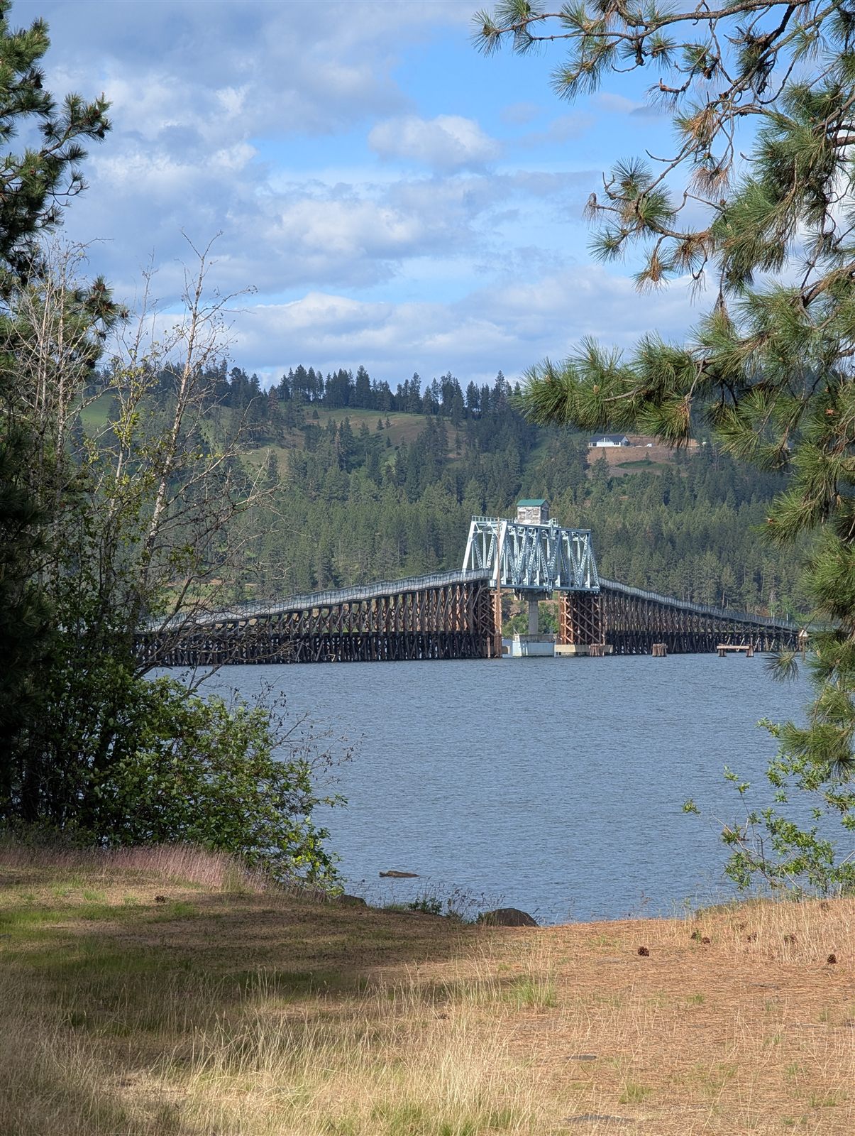 Lake Coeur d'Alene beside the trail