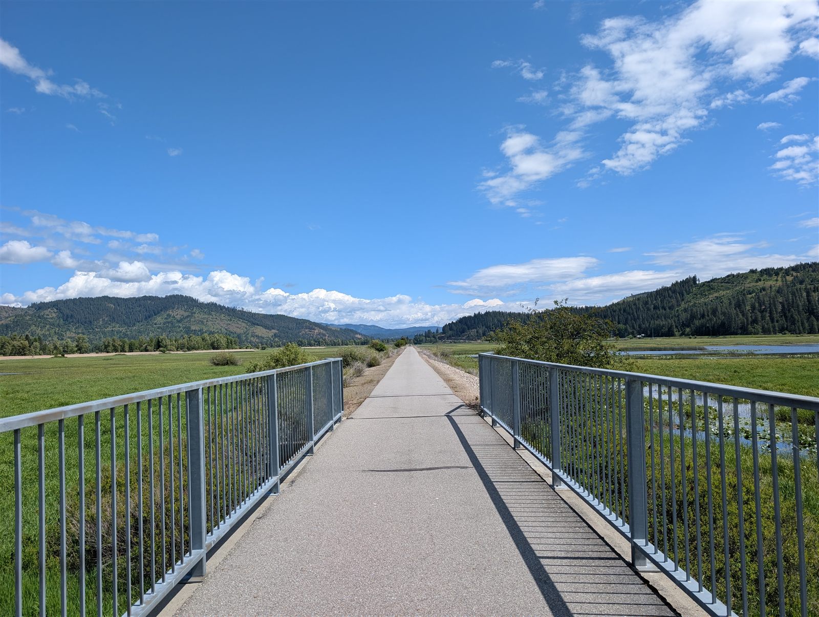 Trail tracing the river