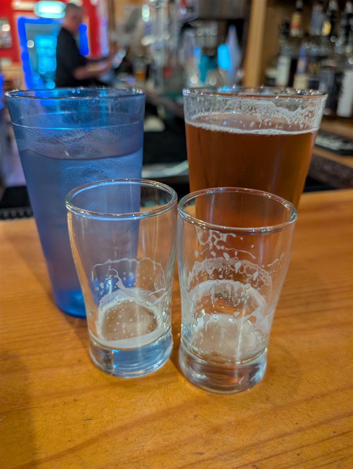 Beer and samples at City Limits Pub