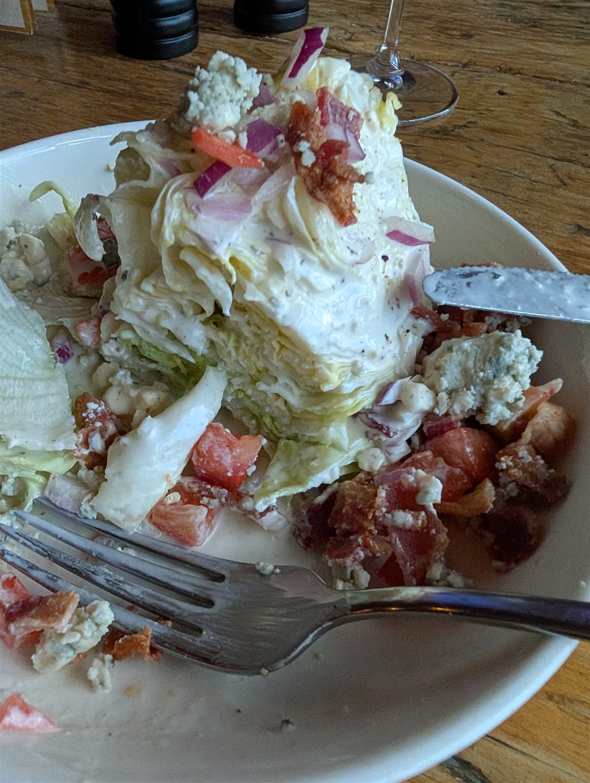 Wedge salad at the Fainting Goat in Wallace