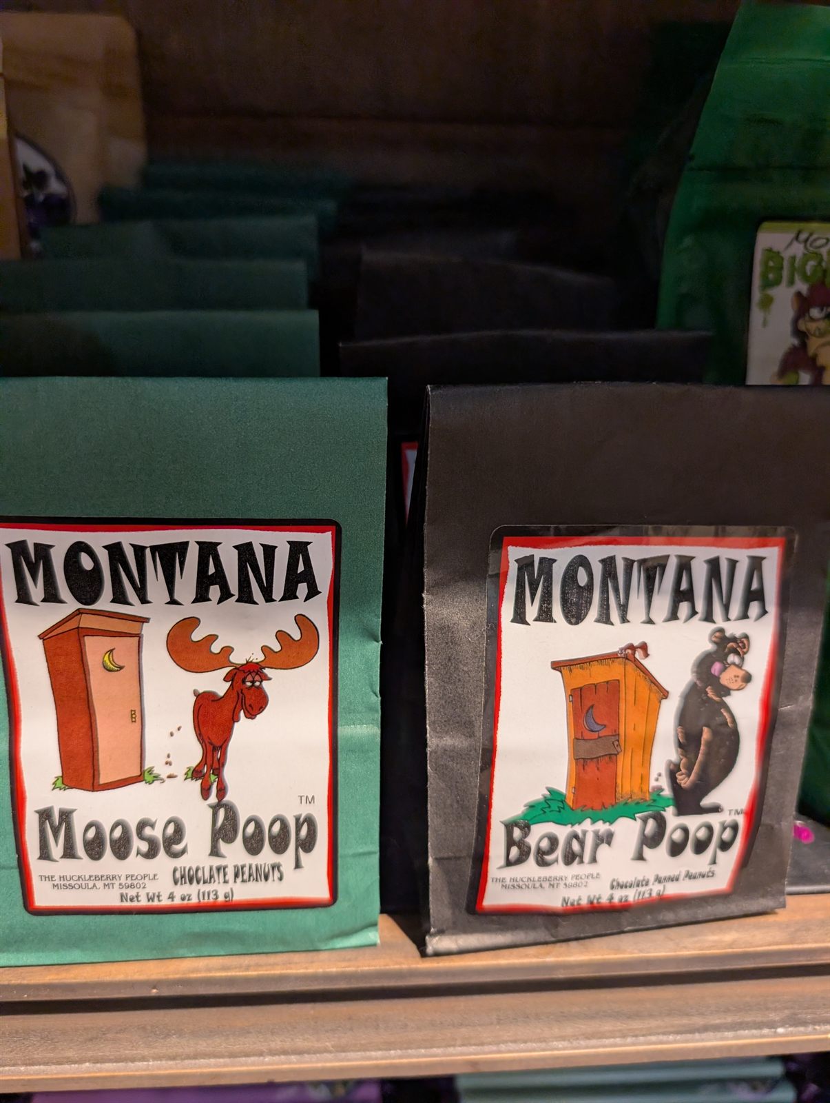 Novelty Montana Moose Poop and Bear Poop candy in St. Regis