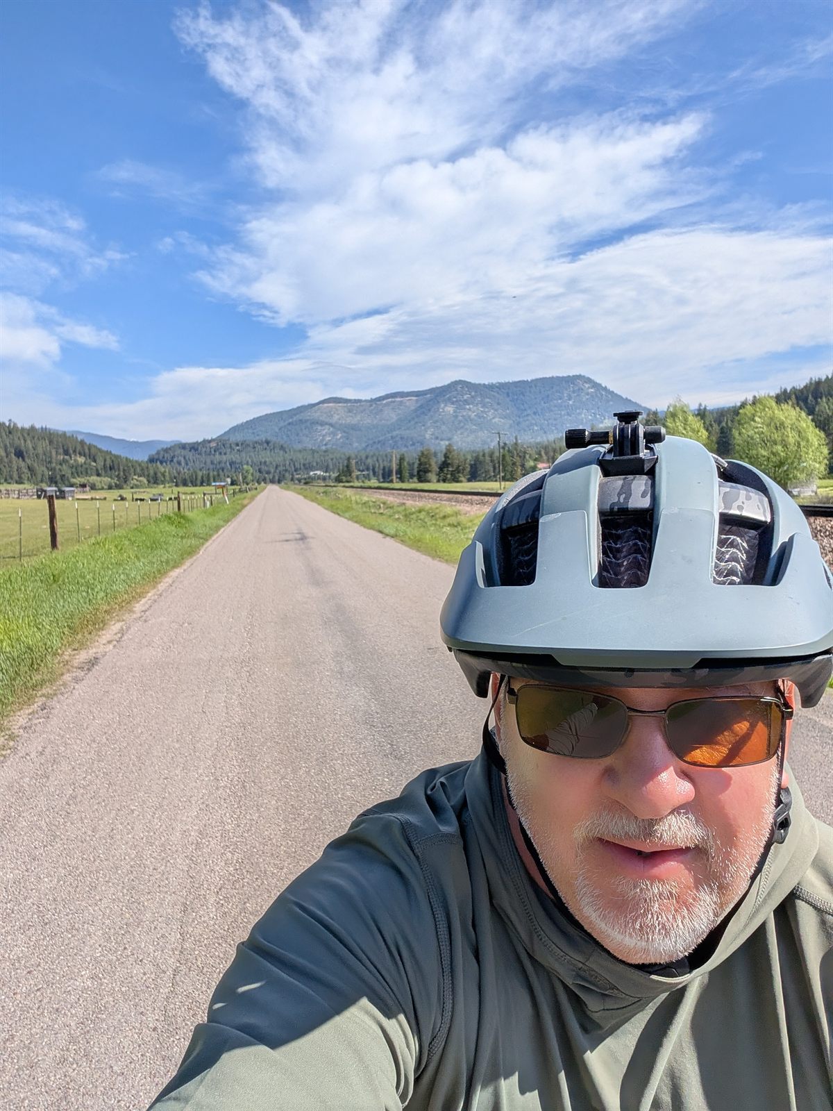 Selfie heading east out of St. Regis