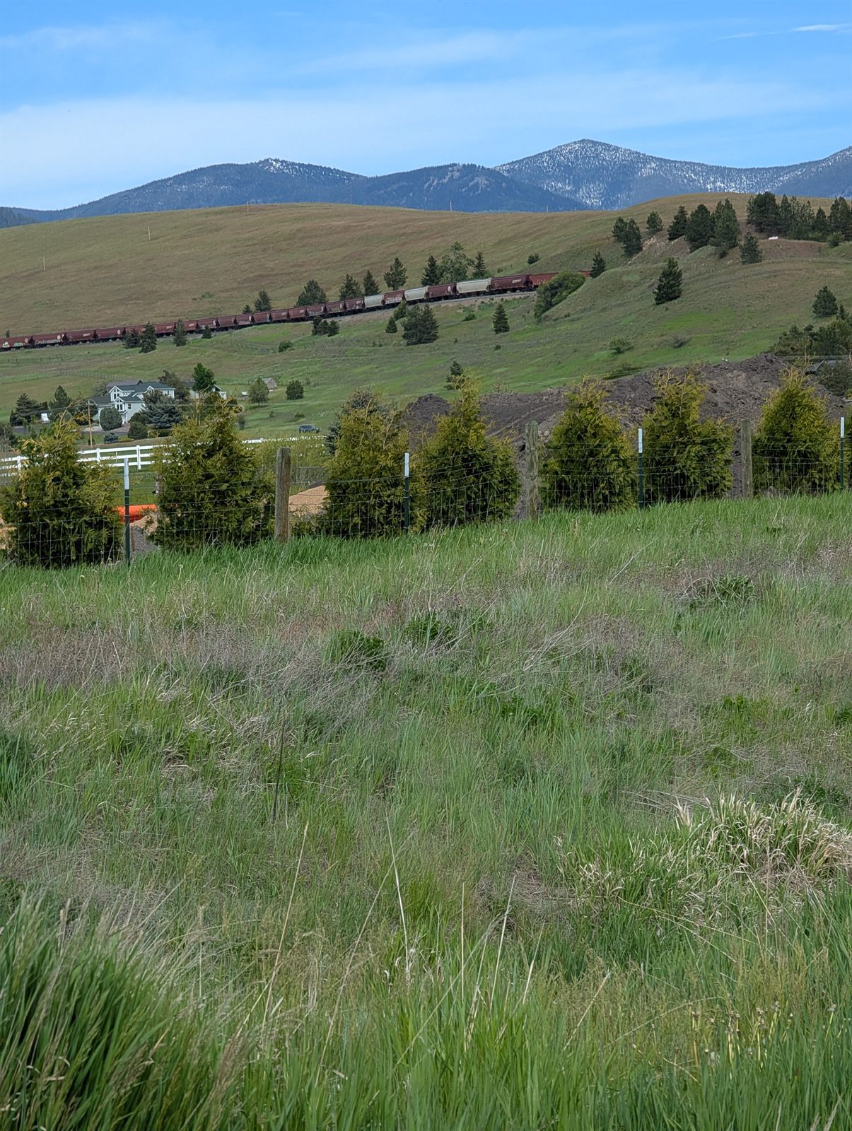 Green hills on the approach to Missoula
